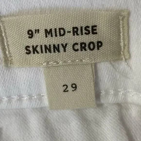 Madewell White Mid-Rise Skinny Crop Jeans 29x27 NWT - Picture 6 of 14